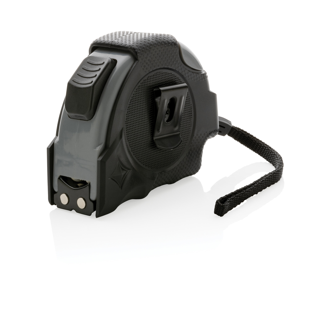 XD Collection Auto-Stop-Maßband 8m aus recyceltem ABS mit Logo bedrucken