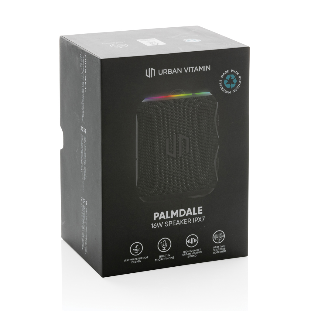 Urban Vitamin Palmdale 16W Bluetooth-Speaker IPX7 mit Lasergravur