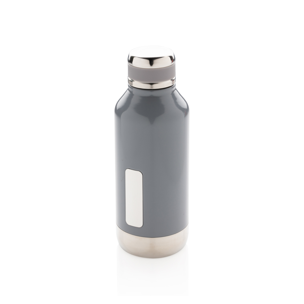 XD Collection Vakuumflasche 500 ml mit Logoplatte, auslaufsicher, Edelstahl