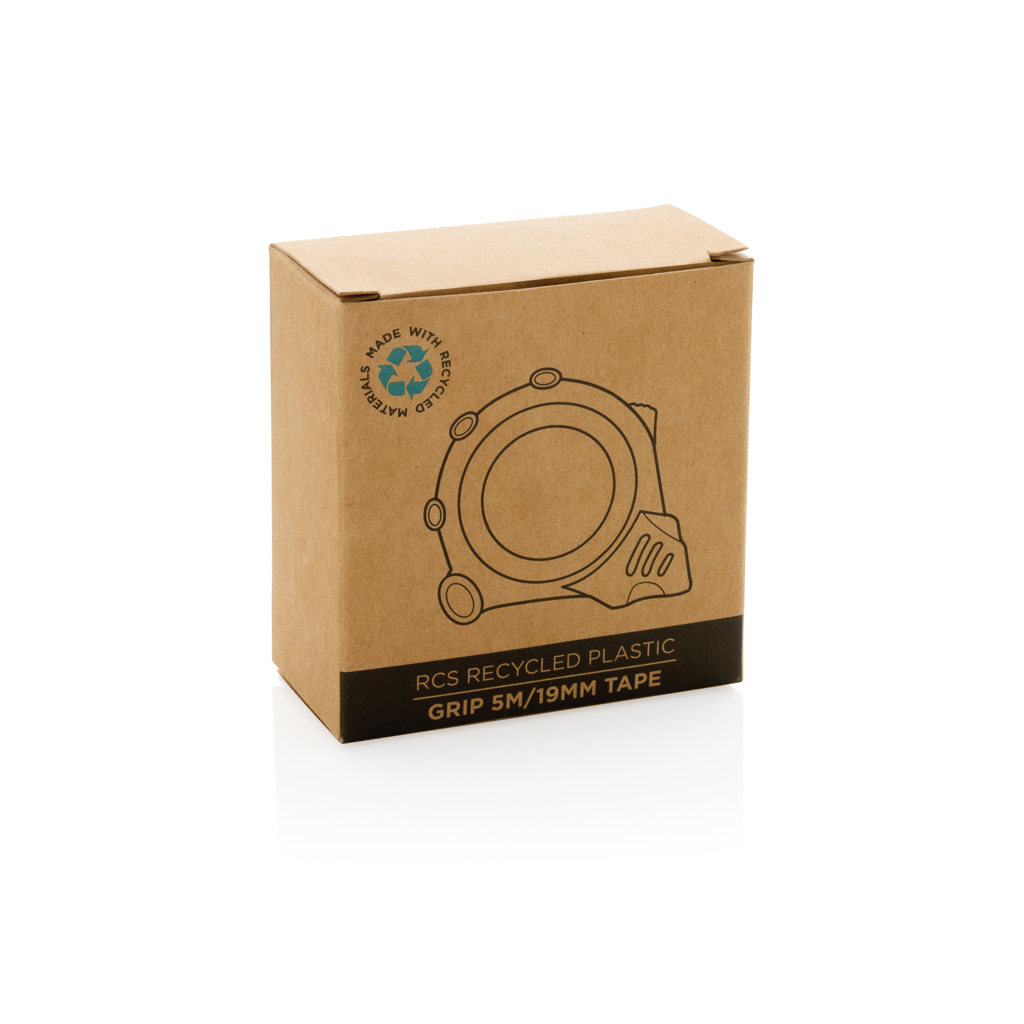 XD Collection Grip Maßband 5m aus RCS-recyceltem ABS, mit Logo bedruckbar