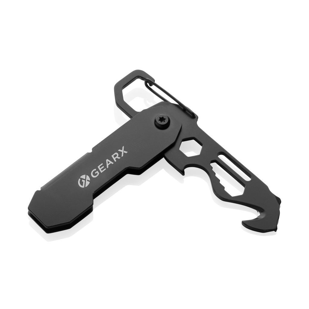 Gear X faltbares EDC-Multitool 11-in-1 aus Edelstahl mit Karabiner