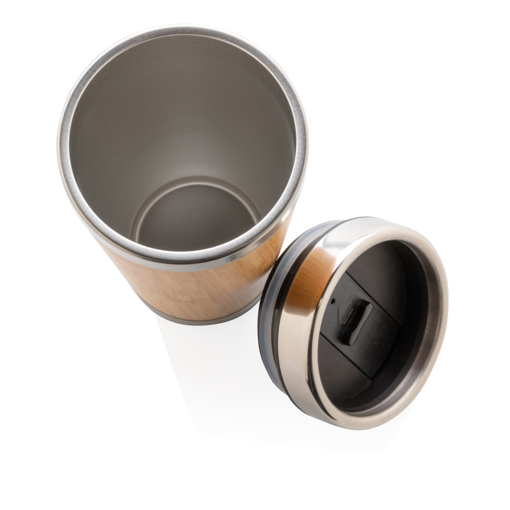 Bambus & Edelstahl 304 Thermobecher 450ml – braun