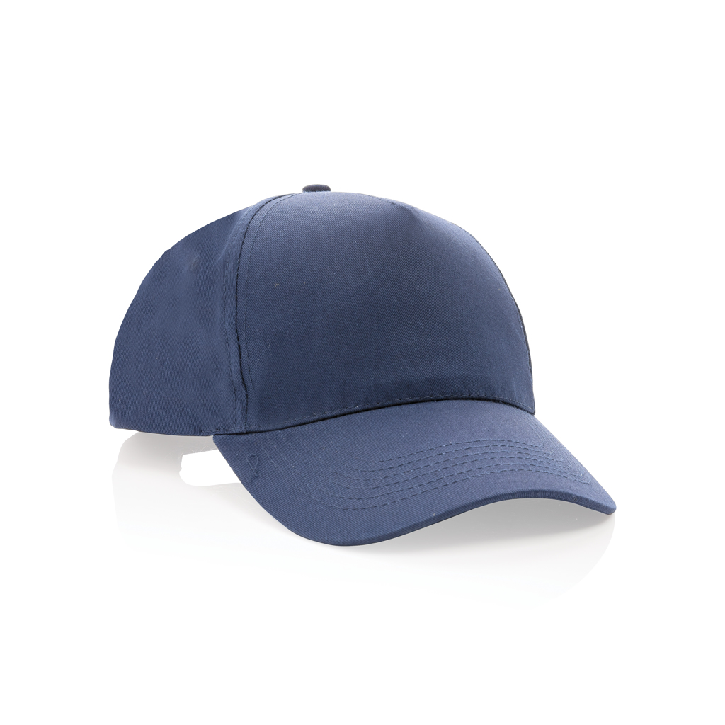 Impact 5-Panel Cap aus recyceltem Baumwoll-Polyester-Twill mit AWARE Tracer – bedruckbar Impact 5-Panel Cap aus recyceltem Baumwoll-Polyester-Twill mit AWARE Tracer – bedruckbar