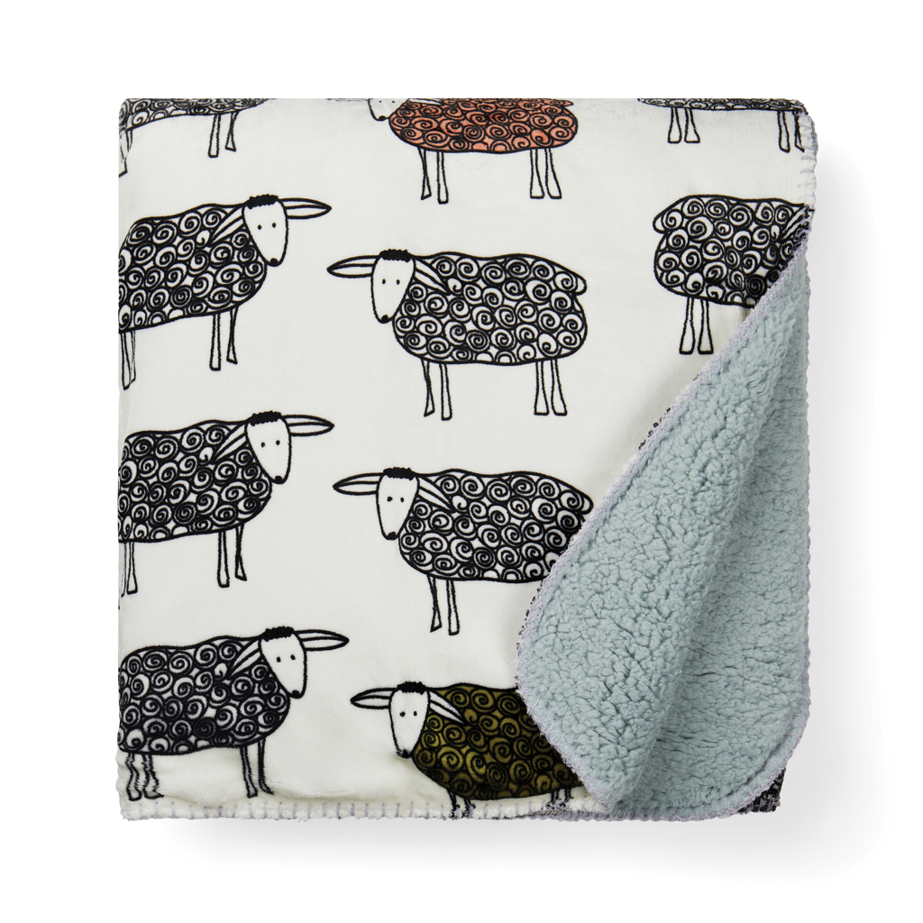 VINGA Sheep Decke aus 70 % GRS-recyceltem PET, 170×130 cm, mit Logo-Stick VINGA Sheep Decke aus 70 % GRS-recyceltem PET, 170×130 cm, mit Logo-Stick