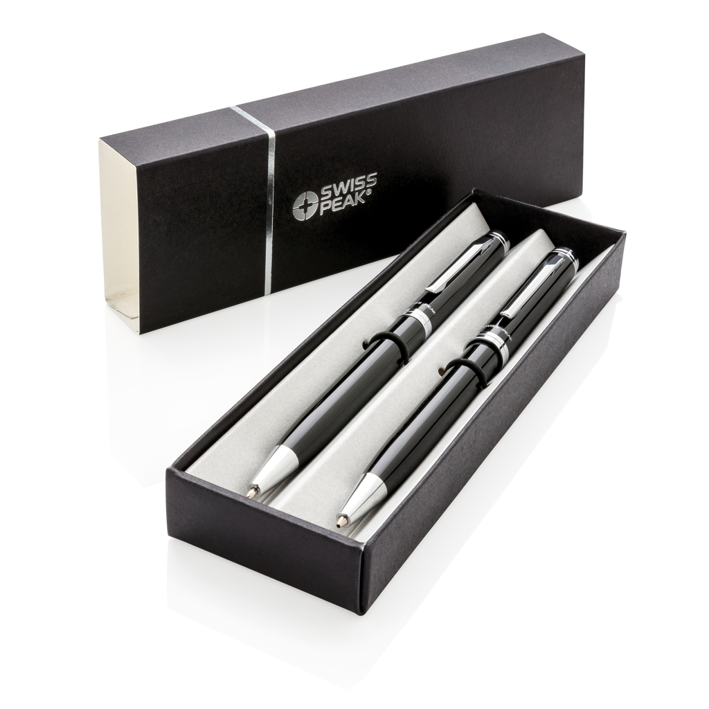 Luzern Pro Schreibset Stahl 1200m Tinte, 0,7mm – schwarz