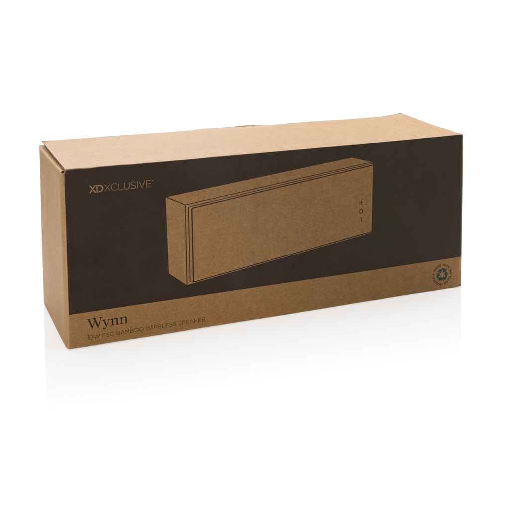Wynn 10W Bluetooth-Lautsprecher Bambus FSC – bedruckbar Wynn 10W Bluetooth-Lautsprecher Bambus FSC – bedruckbar