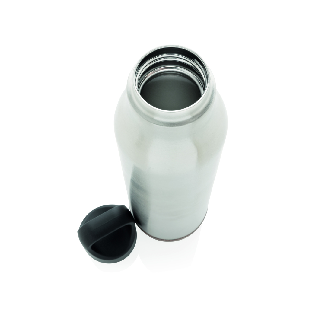 Edelstahl Vakuum-Trinkflasche 600 ml, auslaufsicher, silber Edelstahl Vakuum-Trinkflasche 600 ml, auslaufsicher, silber