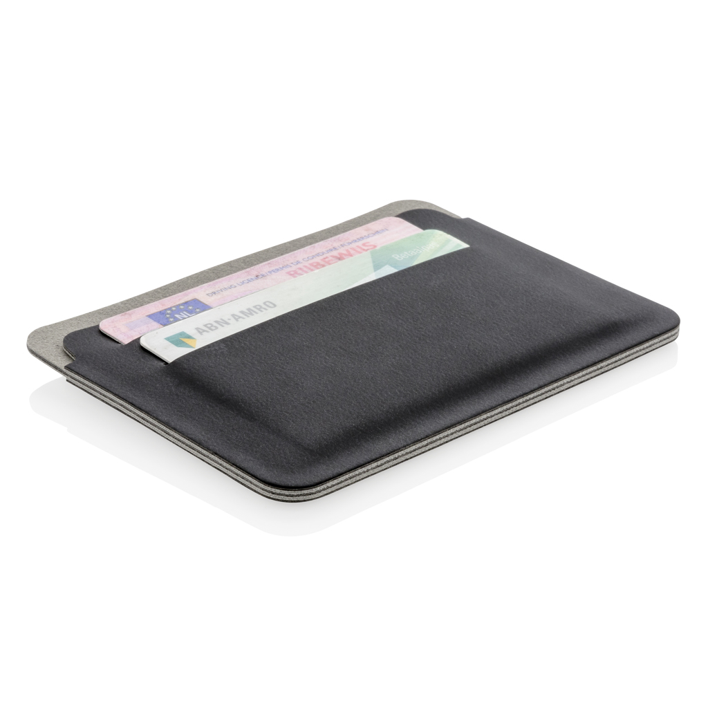 XD Xclusive Quebec RFID Kartenhalter aus PU, schwarz – mit Logo veredelbar XD Xclusive Quebec RFID Kartenhalter aus PU, schwarz – mit Logo veredelbar