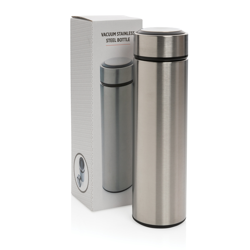 Edelstahl Vakuum-Thermoflasche 450ml auslaufsicher silber Edelstahl Vakuum-Thermoflasche 450ml auslaufsicher silber
