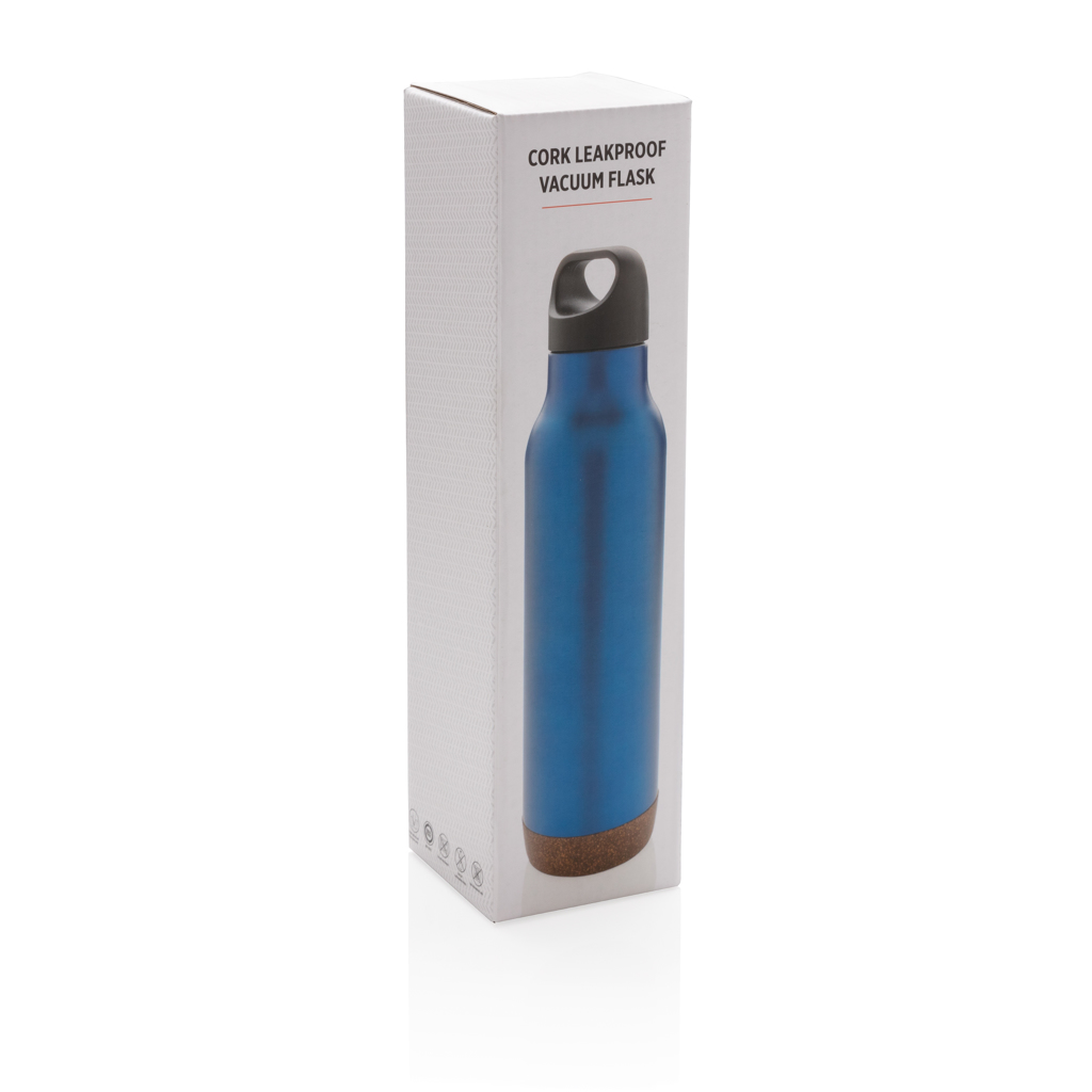 XD Collection Vakuum-Flasche mit Kork 600 ml – auslaufsicher, gravierbar