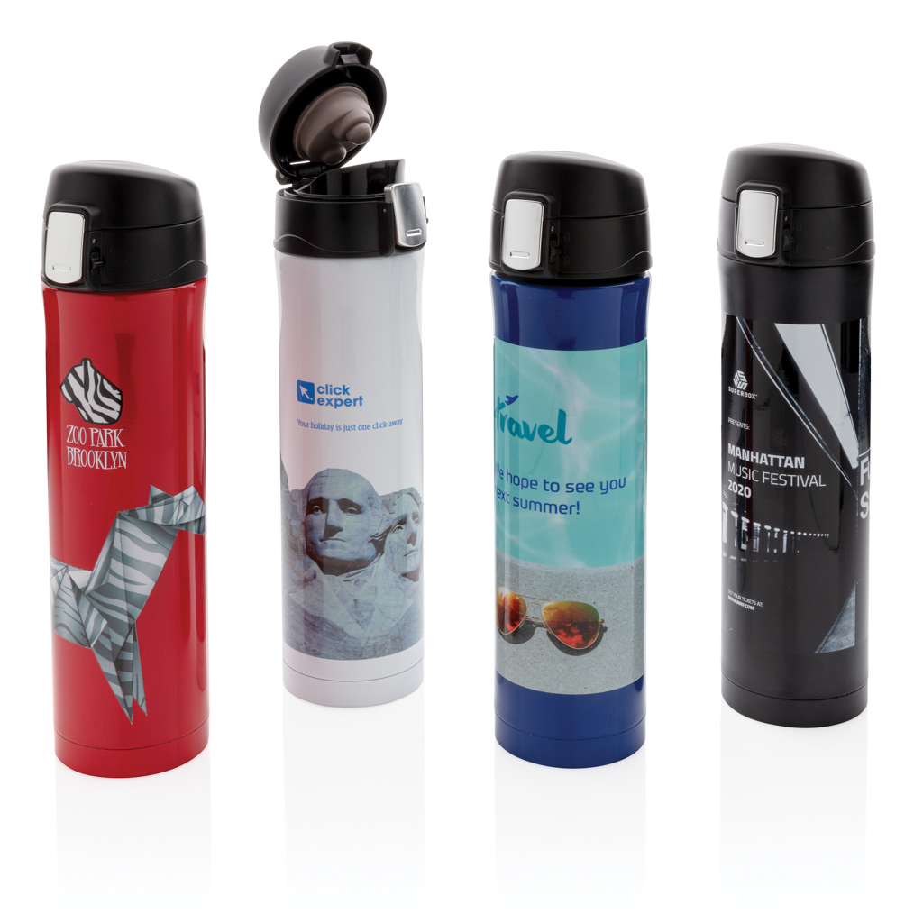 Easy Lock RCS Stahlflasche 450ml – Praktisches Werbegeschenk für Events