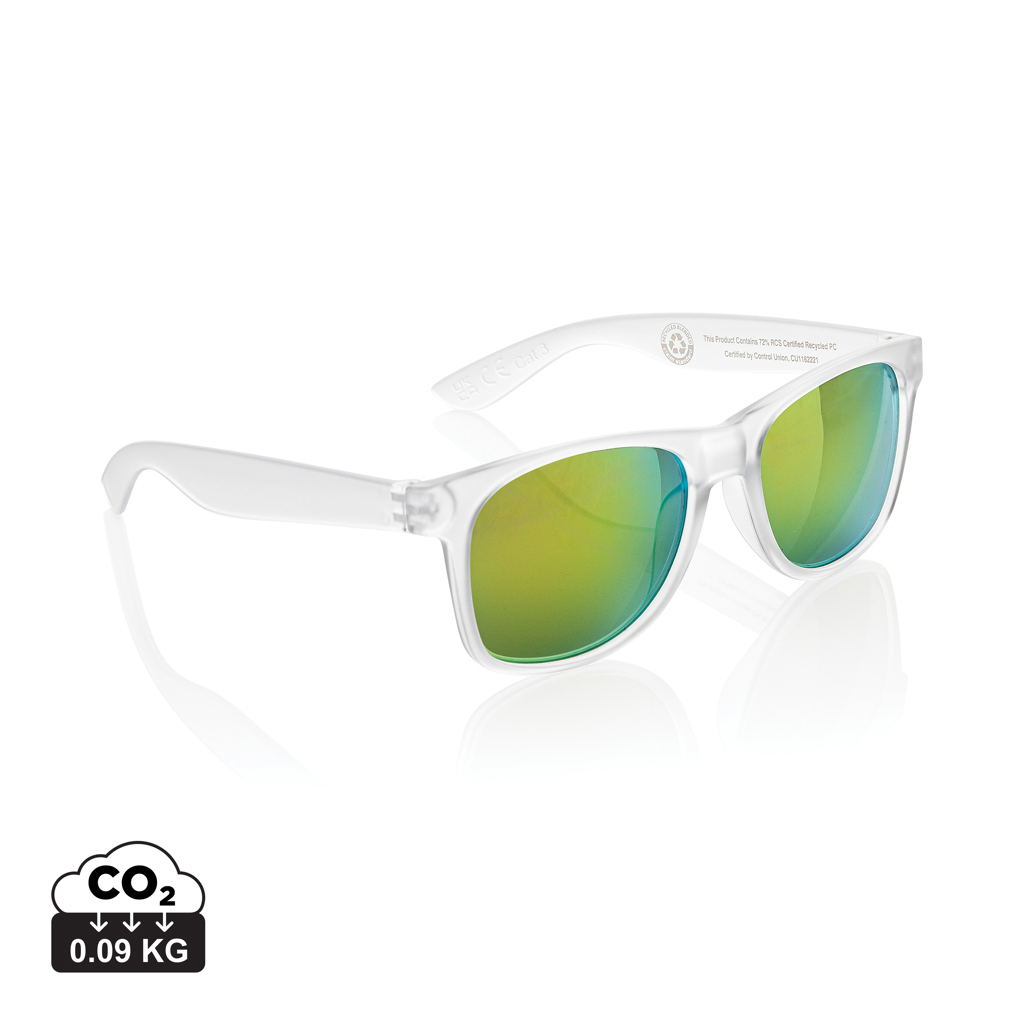 XD Collection Gleam Sonnenbrille aus RCS-recyceltem PC mit verspiegelten Gläsern XD Collection Gleam Sonnenbrille aus RCS-recyceltem PC mit verspiegelten Gläsern