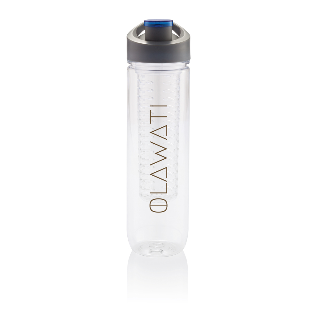 Tritan Wasserflasche 800ml mit Aromafach – blau Tritan Wasserflasche 800ml mit Aromafach – blau