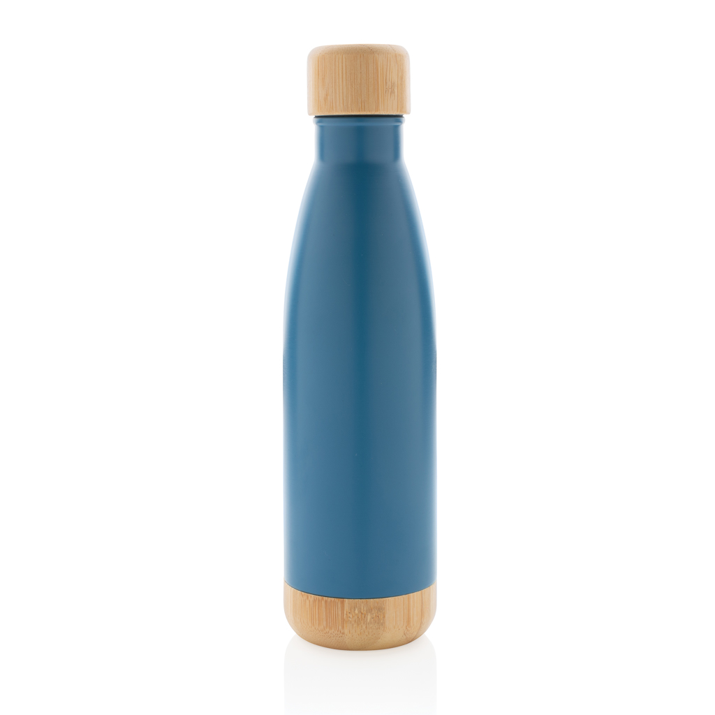 XD Collection Vakuum-Edelstahlflasche 520 ml mit Bambus-Deckel und -Boden