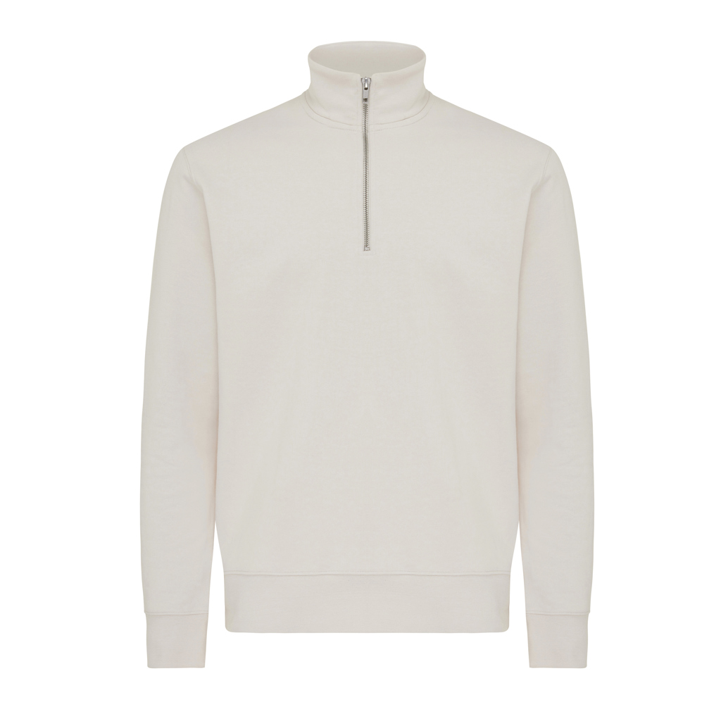 iqoniq Elgon Unisex Quarter-Zip Pullover aus 30 % recycelter & 70 % Bio-Baumwolle, 300 g/m², bedruckbar