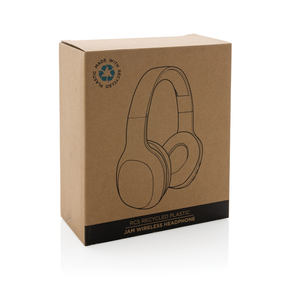 XD Collection JAM Bluetooth-Kopfhörer aus recyceltem RCS-Kunststoff, bedruckbar XD Collection JAM Bluetooth-Kopfhörer aus recyceltem RCS-Kunststoff, bedruckbar
