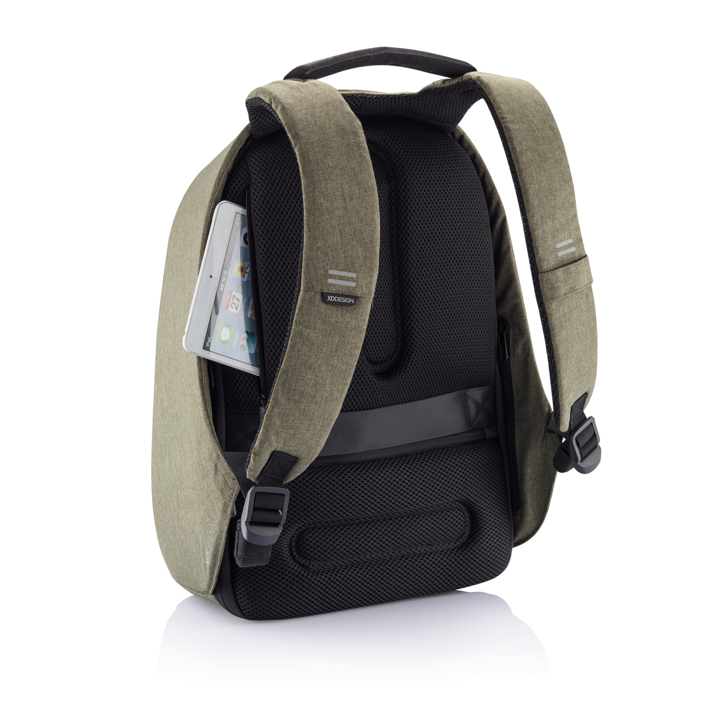 XD Design Bobby Hero Regular Anti-Diebstahl-Rucksack aus rPET mit Logodruck XD Design Bobby Hero Regular Anti-Diebstahl-Rucksack aus rPET mit Logodruck
