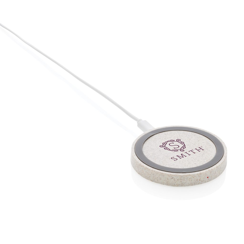 Qi Ladepad 5W mit 15% Weizenstroh – khaki Qi Ladepad 5W mit 15% Weizenstroh – khaki