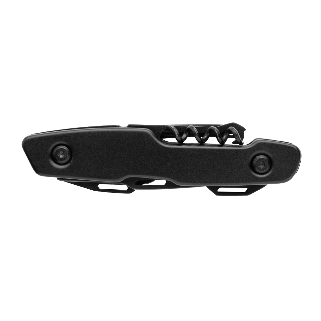Gear X Multifunktions-Messer mit 13 Funktionen, Edelstahl, schwarz – gravierbar