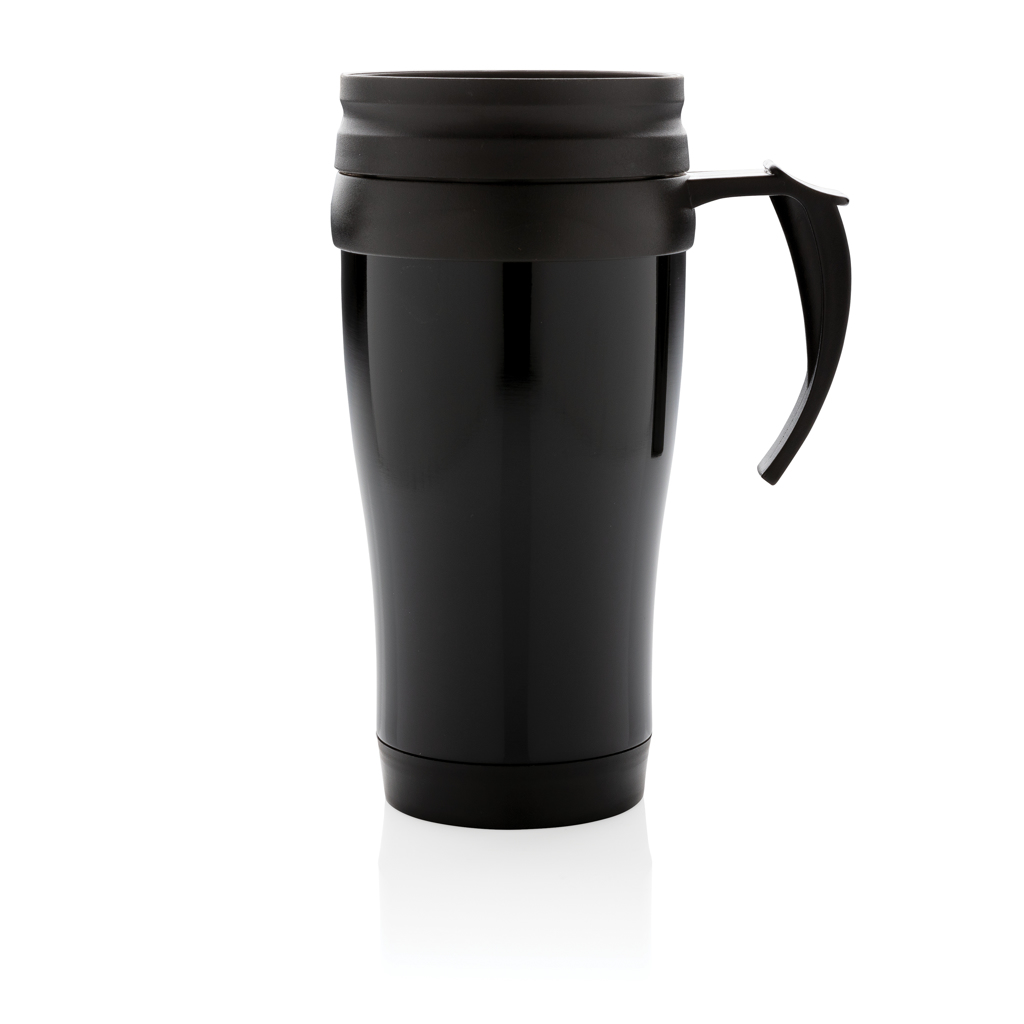 XD Collection Edelstahlbecher 350 ml mit Schiebedeckel, schwarz XD Collection Edelstahlbecher 350 ml mit Schiebedeckel, schwarz