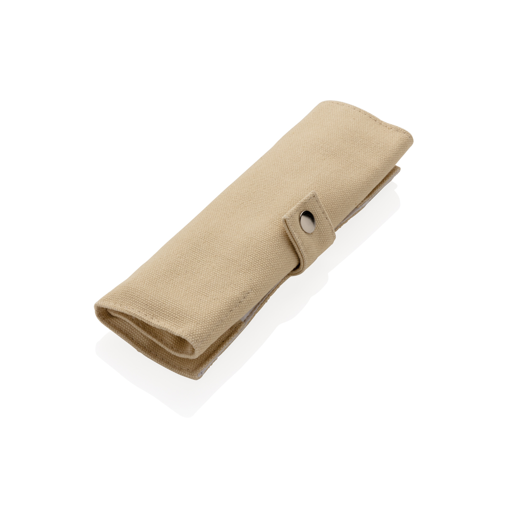 XD Collection Bambus Reisebesteck-Set 5-teilig mit Canvas-Tasche, bedruckbar XD Collection Bambus Reisebesteck-Set 5-teilig mit Canvas-Tasche, bedruckbar