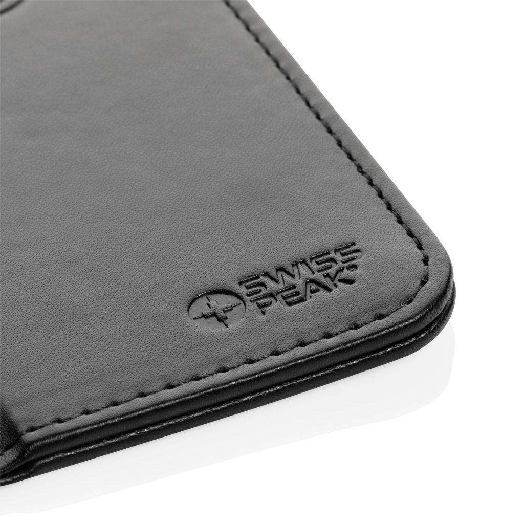 Swiss Peak Mauspad mit 10W Wireless-Charger, PU recycelt Swiss Peak Mauspad mit 10W Wireless-Charger, PU recycelt