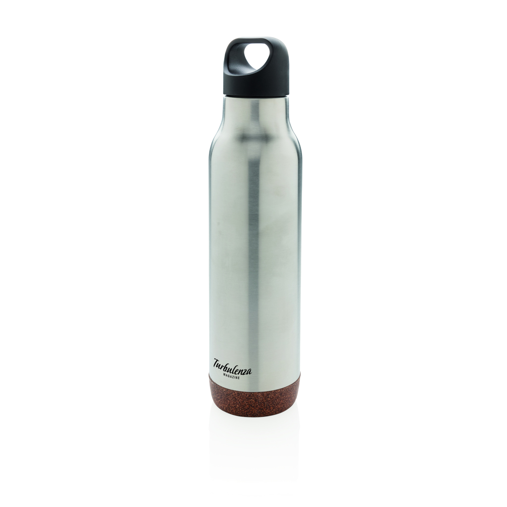 Edelstahl Vakuum-Trinkflasche 600 ml, auslaufsicher, silber