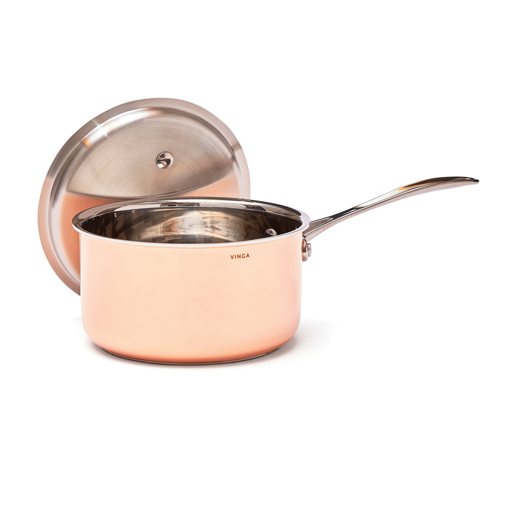 Gastro Induktion Kupfertopf 3-lagig Edelstahl 1,8 L braun Gastro Induktion Kupfertopf 3-lagig Edelstahl 1,8 L braun