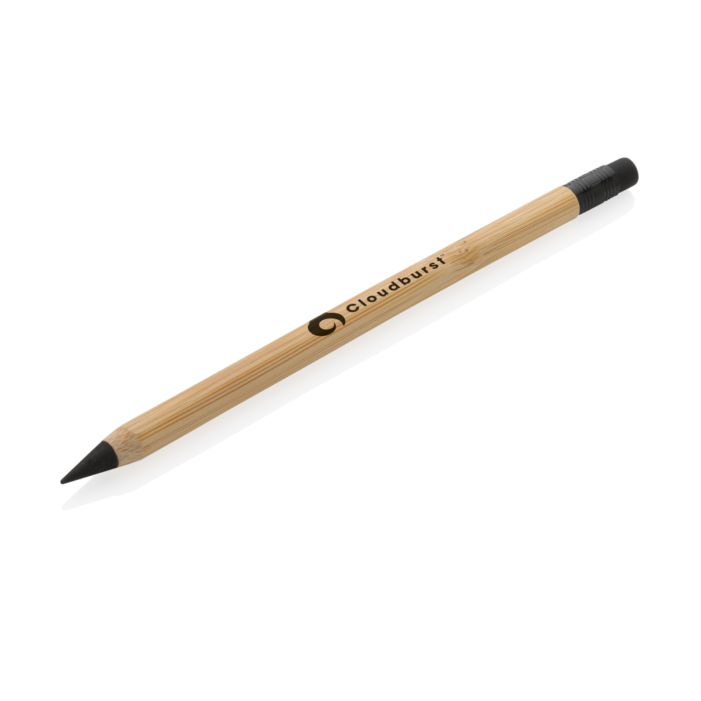 XD Collection Bambus Infinity-Stift mit Radiergummi, FSC-zertifiziert, gravier- und bedruckbar