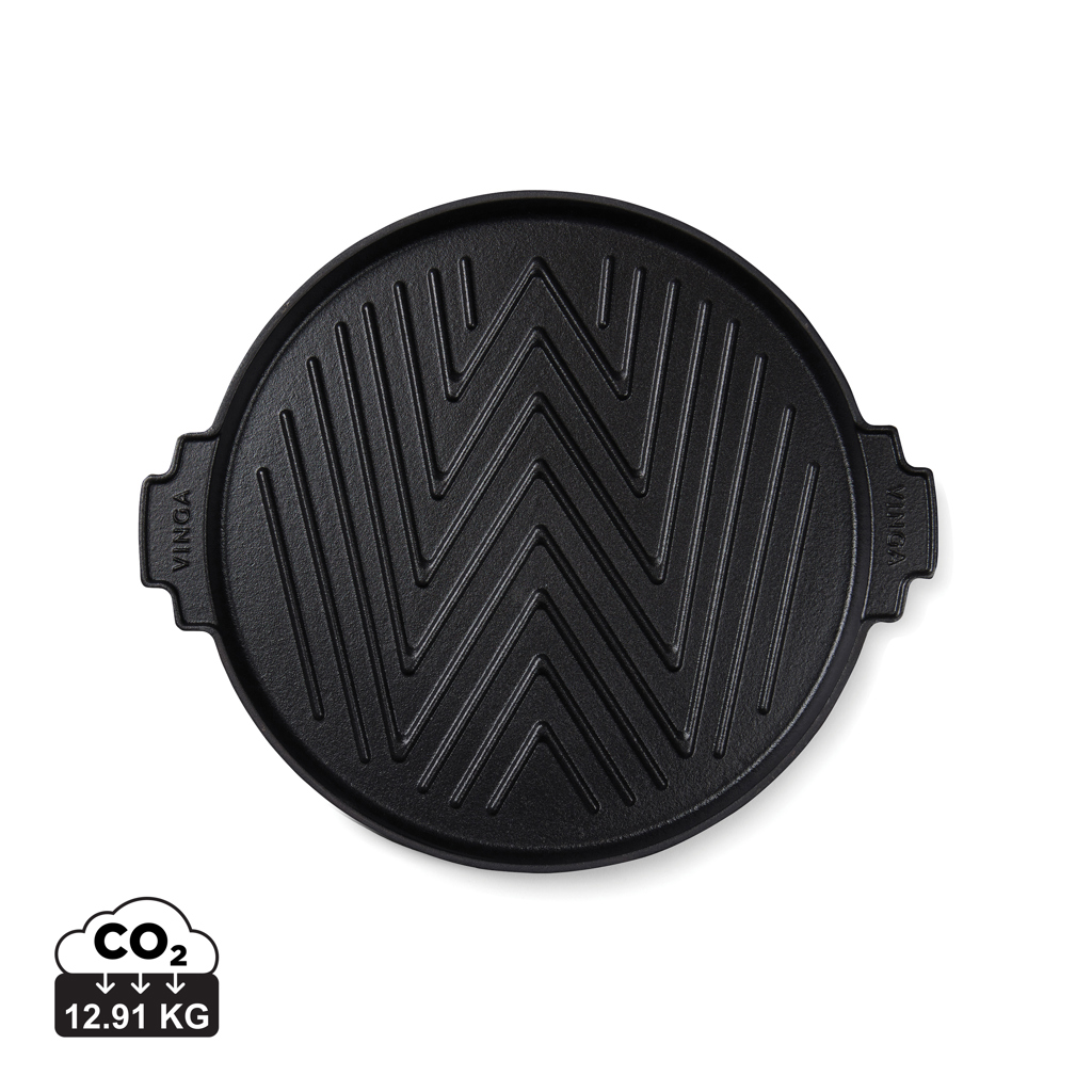 VINGA Monte Ardoise Grillpfanne 30 cm aus mattemailliertem Gusseisen