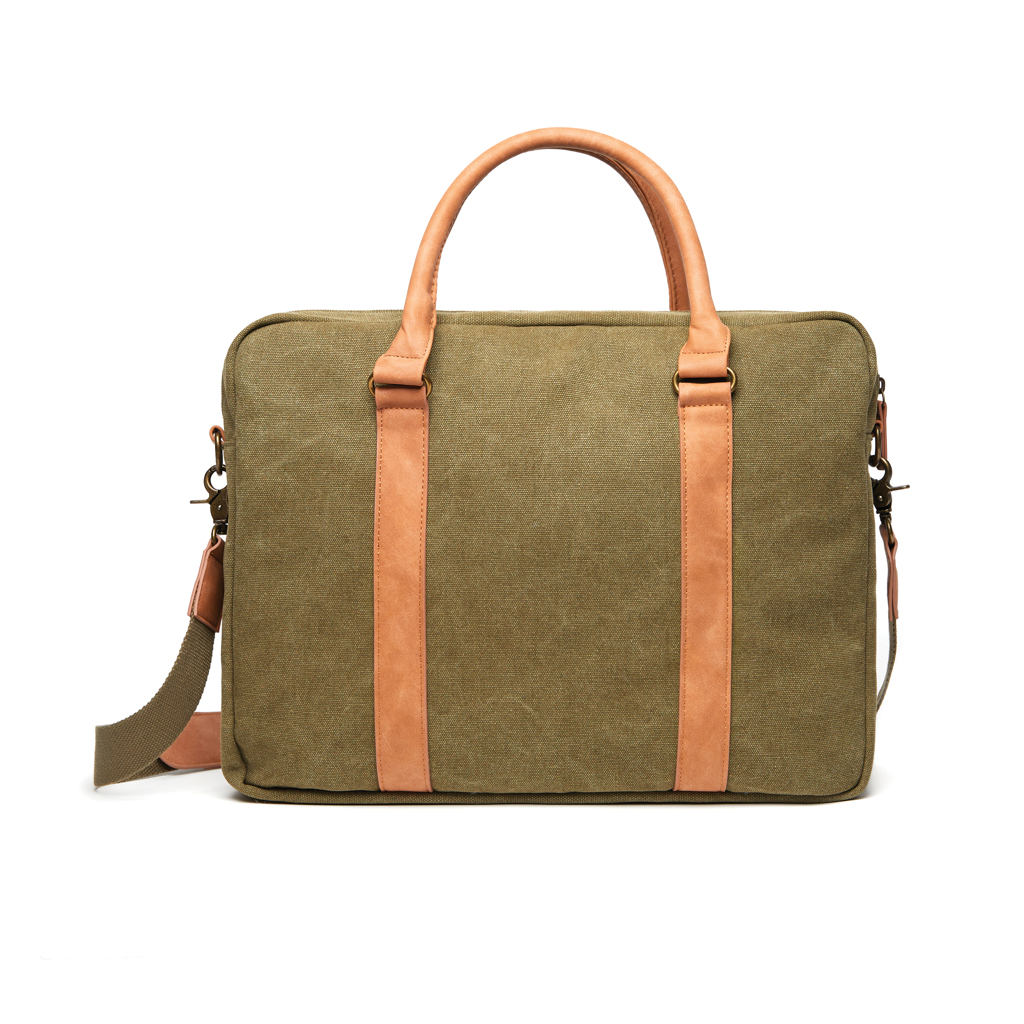 VINGA Bosler Laptoptasche 17 Zoll aus RCS-zertifiziertem recyceltem Canvas