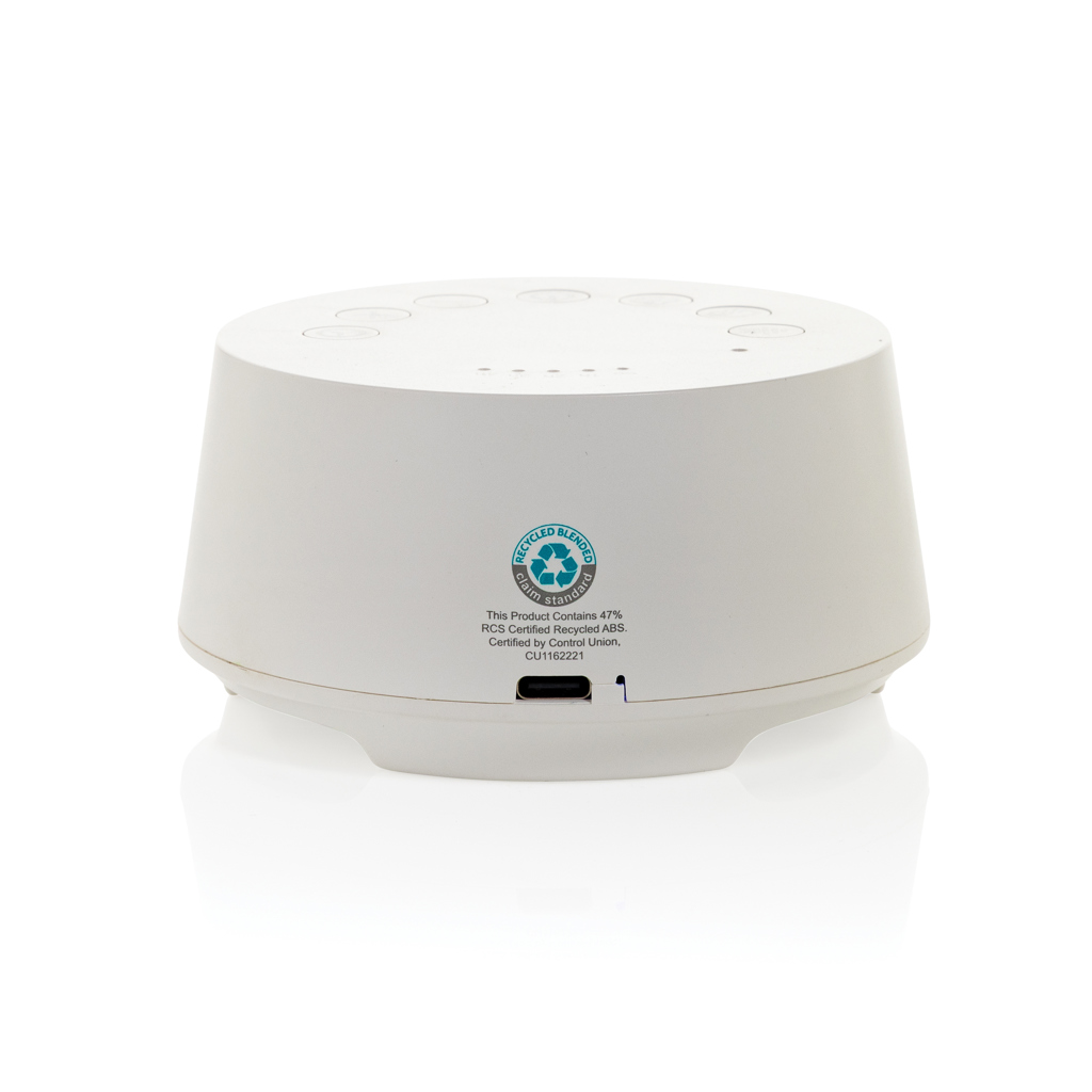 XD Collection Flora White-Noise-Lautsprecher mit 41 % Recyclinganteil, bedruckbar mit Logo