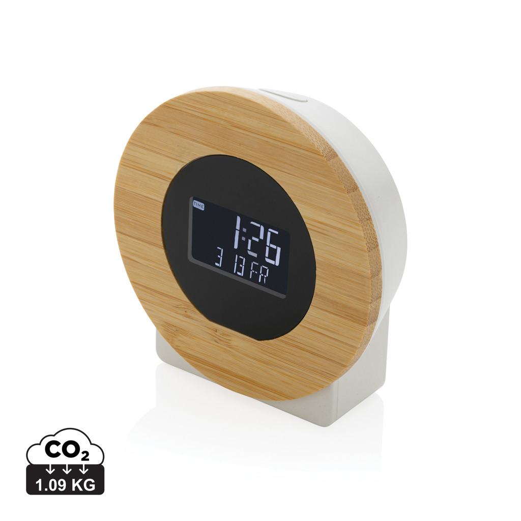 Utah Tischuhr RCS-Bambus Mix – Elegantes Werbegeschenk mit Logo Utah Tischuhr RCS-Bambus Mix – Elegantes Werbegeschenk mit Logo