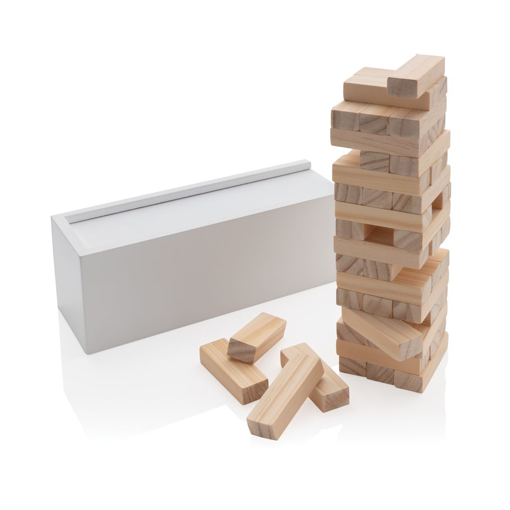 Deluxe Holz-Stapelturm aus FSC®-Holz, 48 Blöcke in Holzkiste
