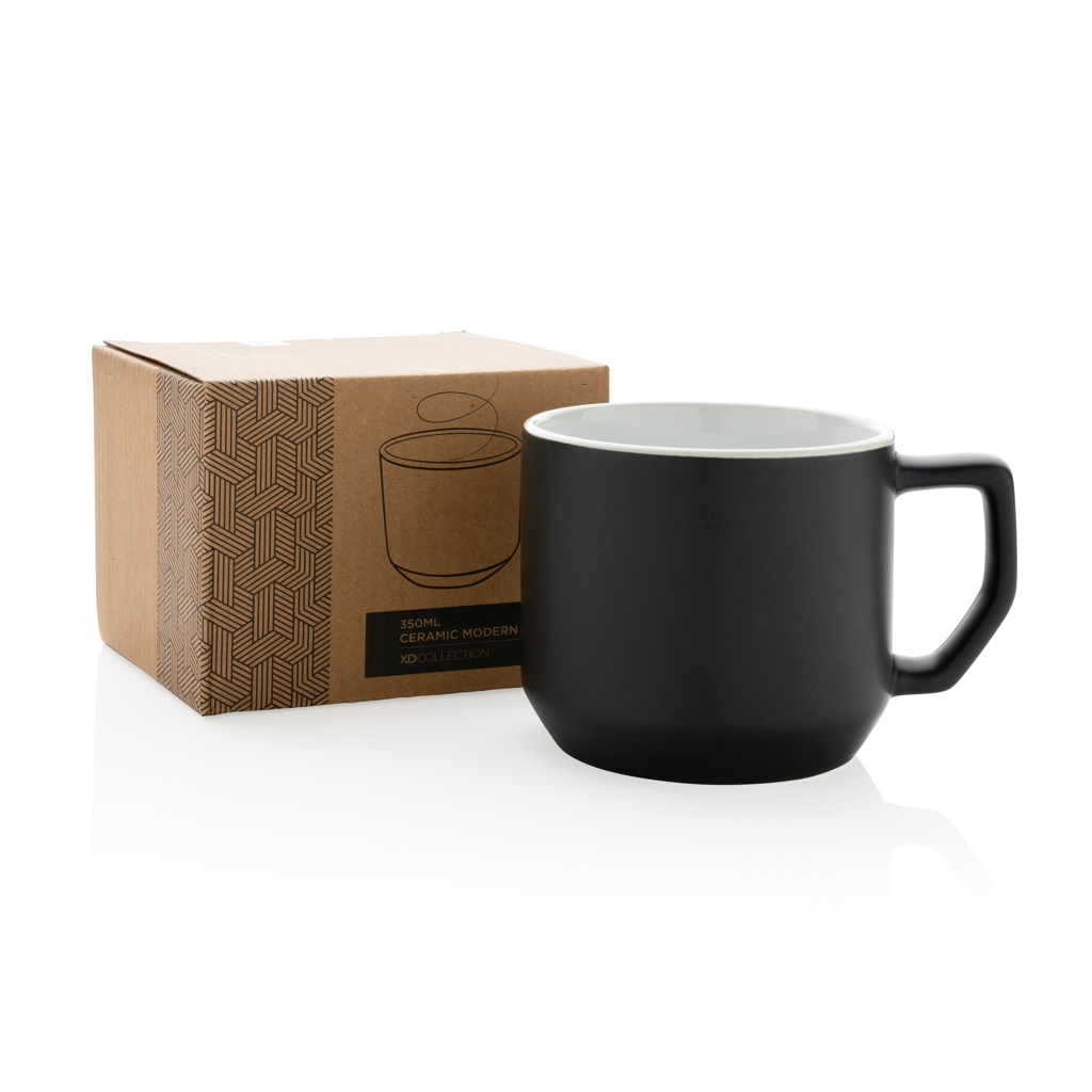 XD Collection Moderne Keramiktasse 350 ml, spülmaschinenfest, bedruckbar XD Collection Moderne Keramiktasse 350 ml, spülmaschinenfest, bedruckbar
