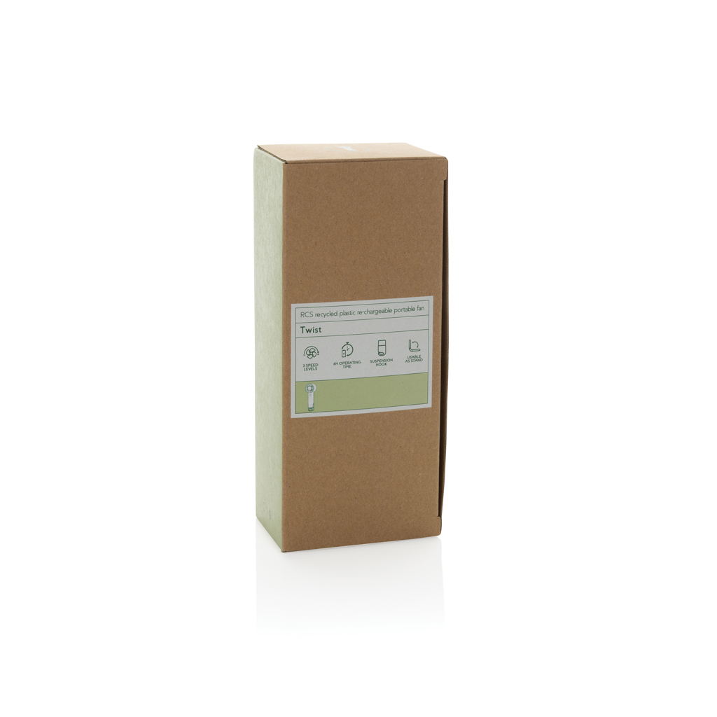 Twist Mini-Ventilator aus recyceltem ABS – XD Collection