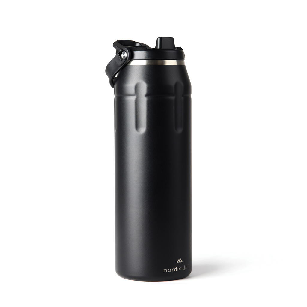 Nordic Drift trail Sportflasche 940 ml aus recyceltem RCS-Edelstahl, bedruckbar