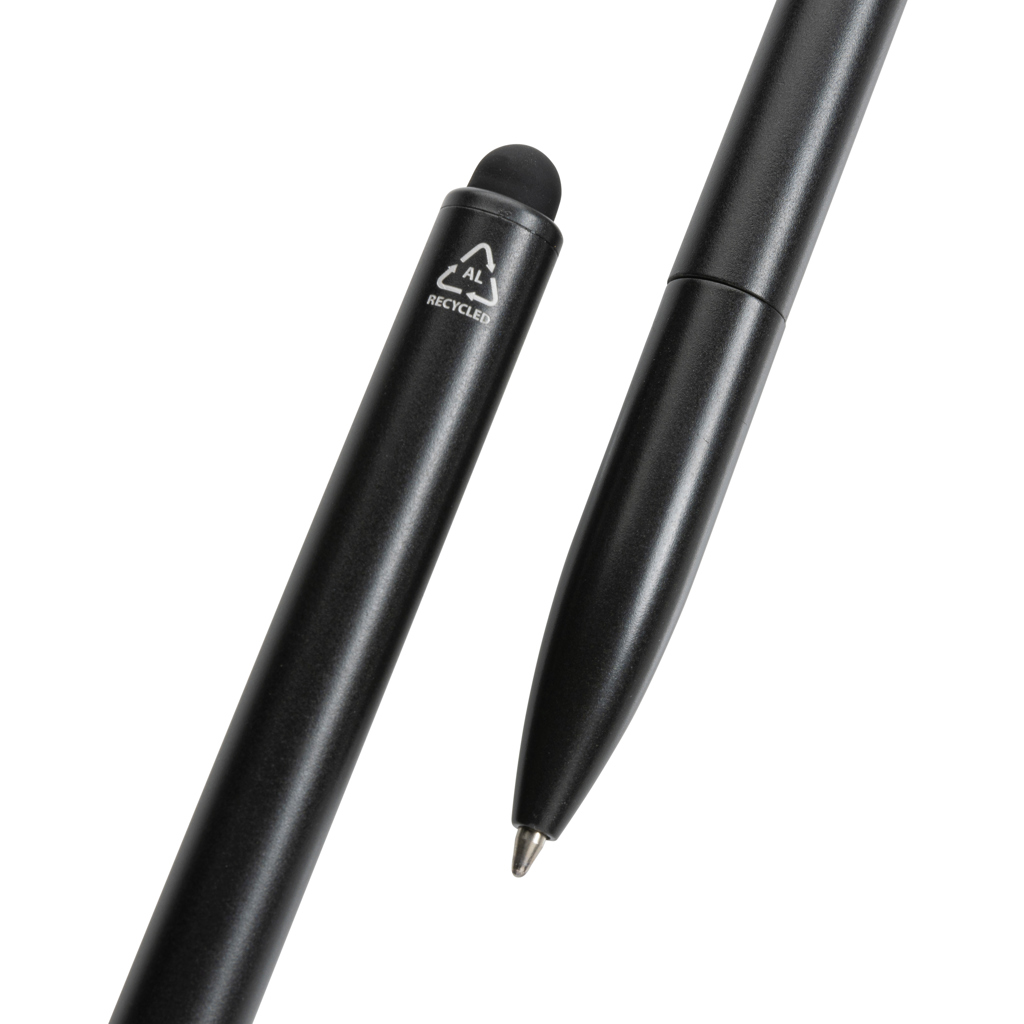 Kymi Kugelschreiber mit Stylus aus RCS-recyceltem Aluminium, bedruckbar Kymi Kugelschreiber mit Stylus aus RCS-recyceltem Aluminium, bedruckbar