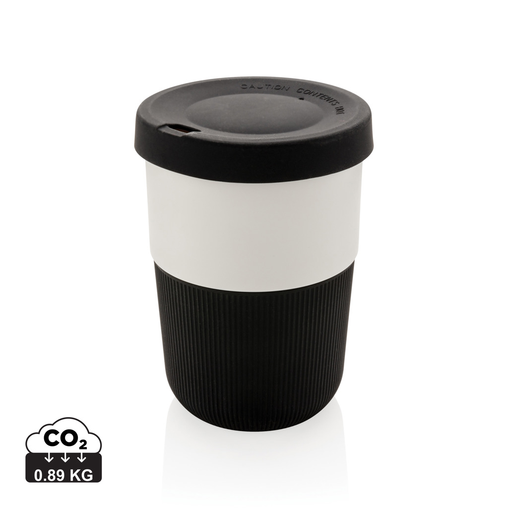 PLA Kaffeebecher To‑Go 380 ml, pflanzenbasiert – schwarz PLA Kaffeebecher To‑Go 380 ml, pflanzenbasiert – schwarz