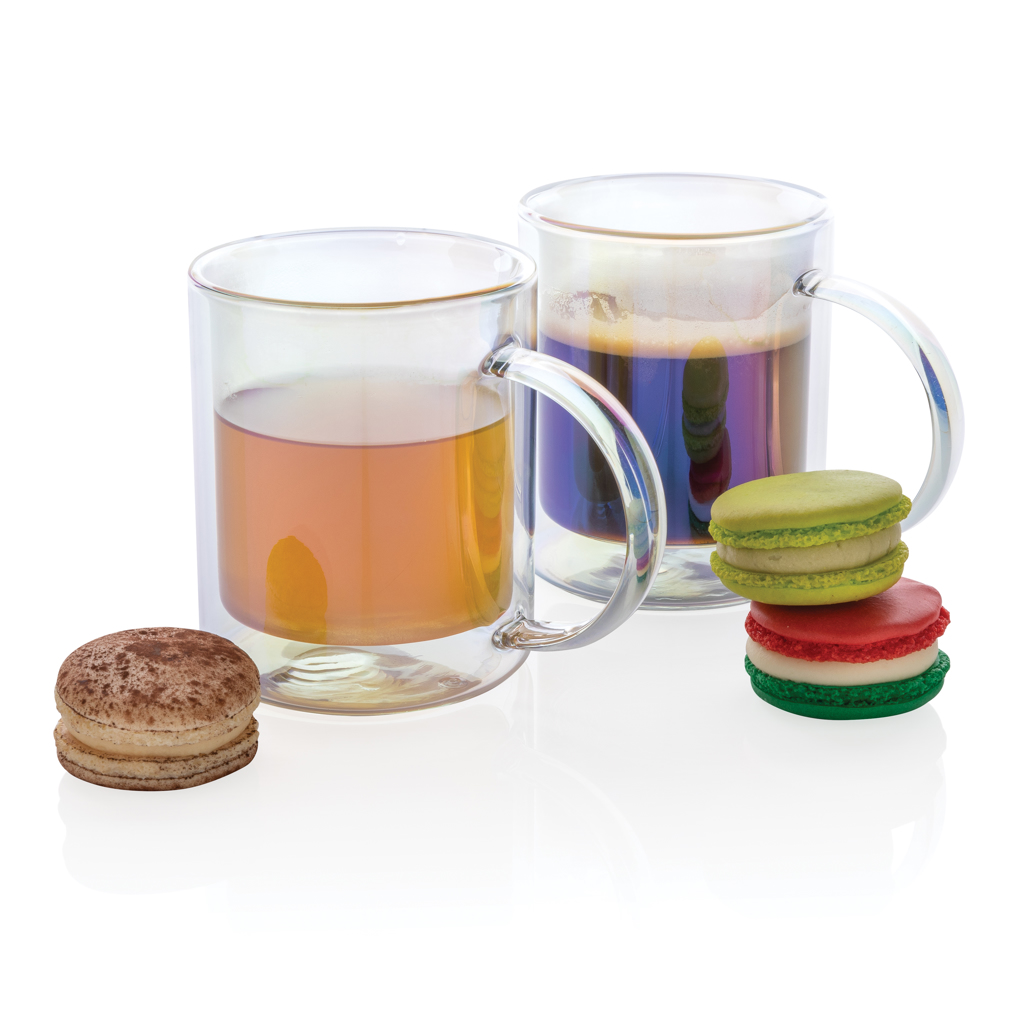 Doppelwand-Glasbecher 330ml, Borosilikat – transparent