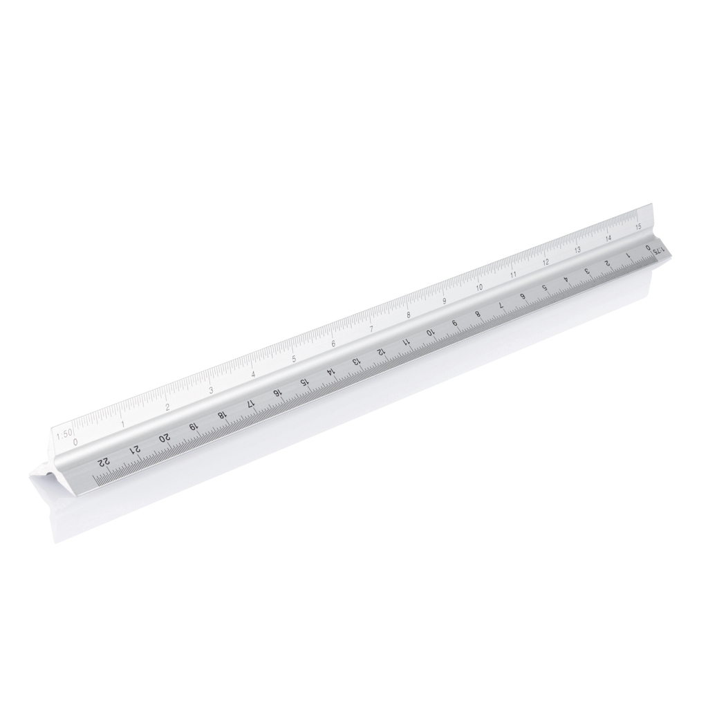 Aluminiumlineal 30 cm mit 5 Maßstäben für Architekten – XD Collection Aluminiumlineal 30 cm mit 5 Maßstäben für Architekten – XD Collection