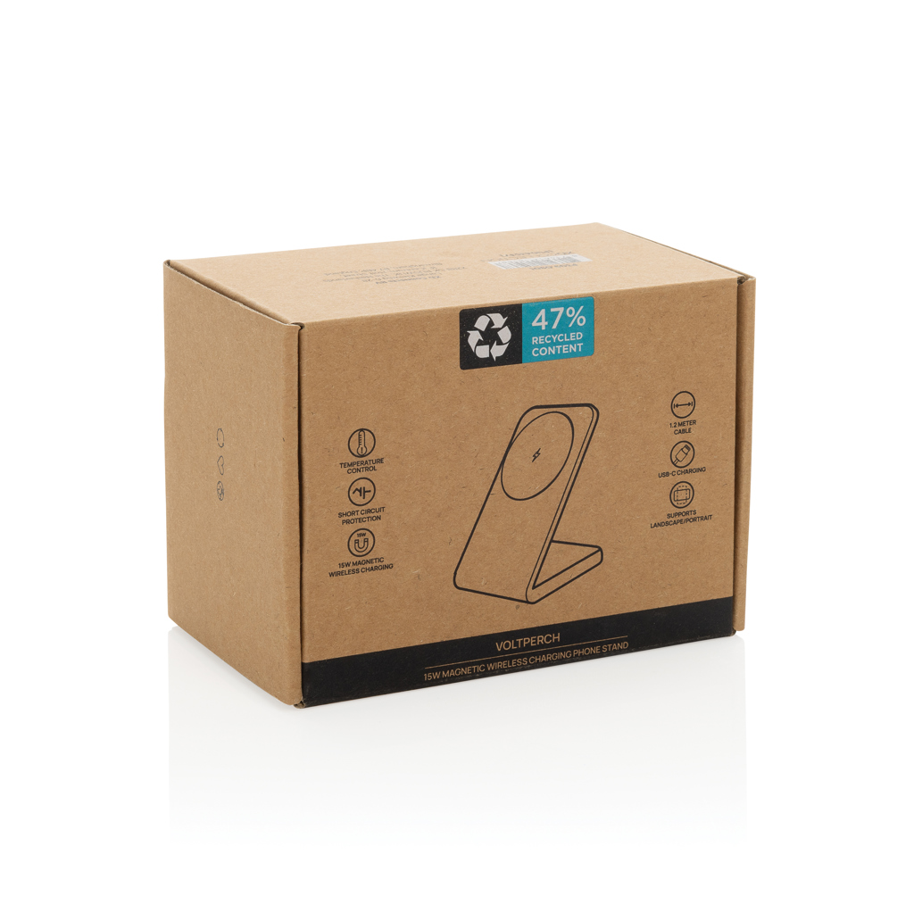XD Collection VoltPerch 15W magnetischer Wireless Charger aus recyceltem ABS, bedruckbar XD Collection VoltPerch 15W magnetischer Wireless Charger aus recyceltem ABS, bedruckbar