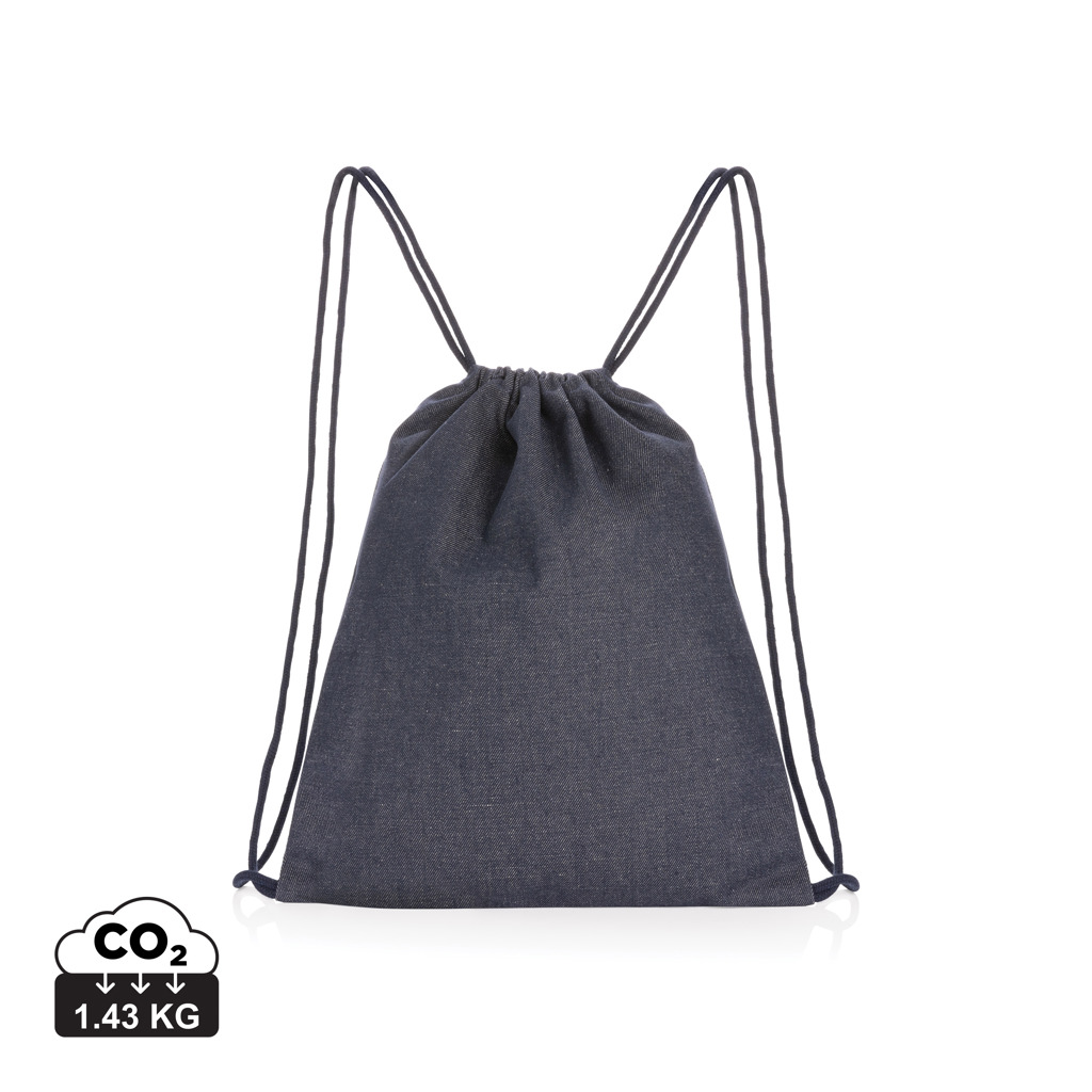 Impact AWARE Denim Rucksack mit Kordelzug Perfektes Event-Geschenk mit Logo Impact AWARE Denim Rucksack mit Kordelzug Perfektes Event-Geschenk mit Logo