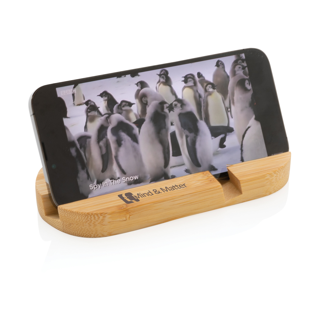 Bambus Schreibtisch-Halter für Smartphone & Tablet – braun