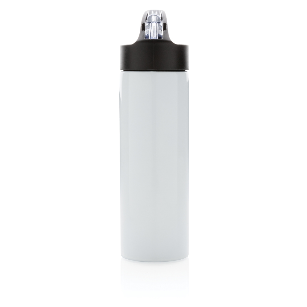 Edelstahl-Sportflasche 500 ml mit Trinkvorrichtung – weiß