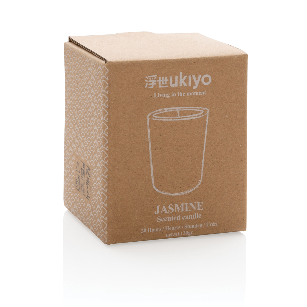 Ukiyo Duftkerze Jasmin im Glas mit Logo bedrucken Ukiyo Duftkerze Jasmin im Glas mit Logo bedrucken