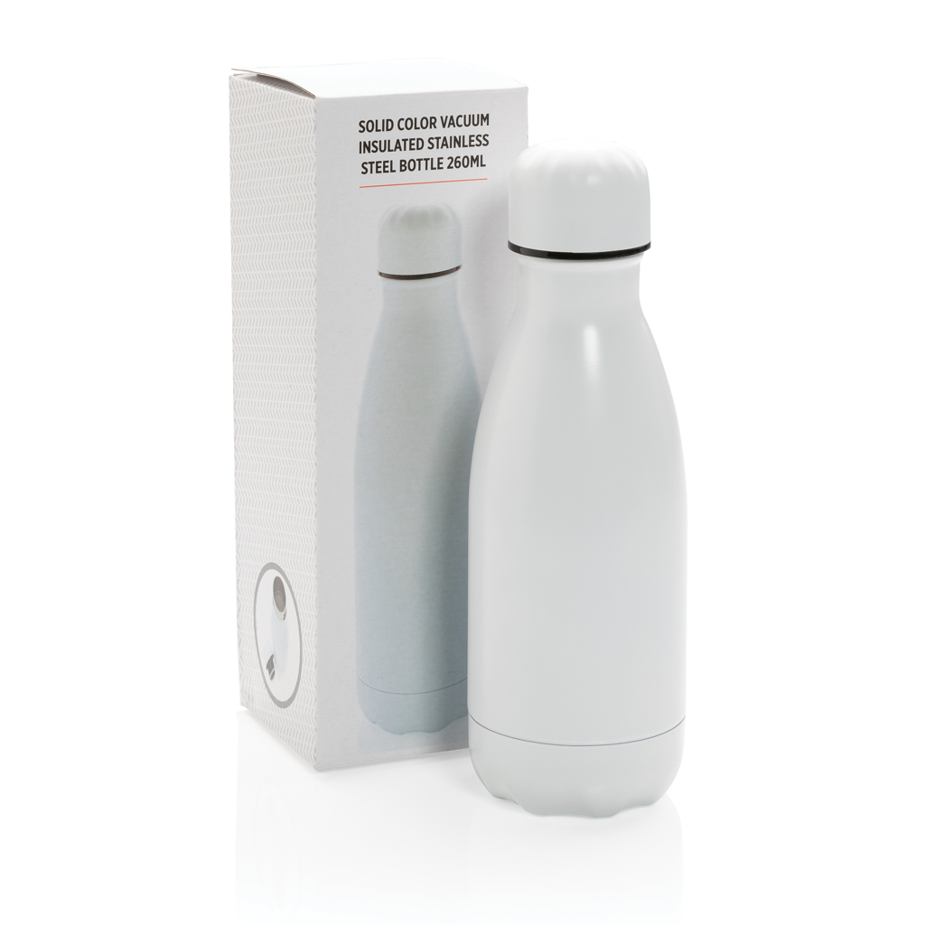 Edelstahl Trinkflasche vakuumisoliert 260 ml – schwarz