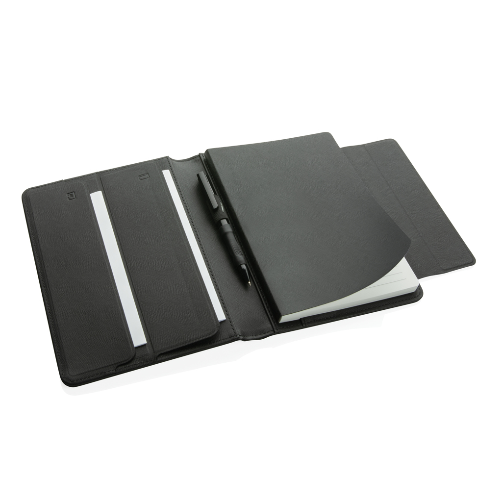 Swiss Peak Heritage A5 Portfolio aus recyceltem PU mit Steinpapier-Notizbuch