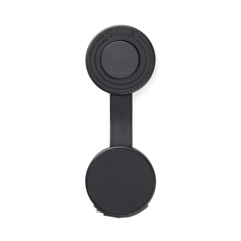 VINGA Baltimore 2-in-1 Wireless Charger 15W aus recyceltem ABS/PU VINGA Baltimore 2-in-1 Wireless Charger 15W aus recyceltem ABS/PU