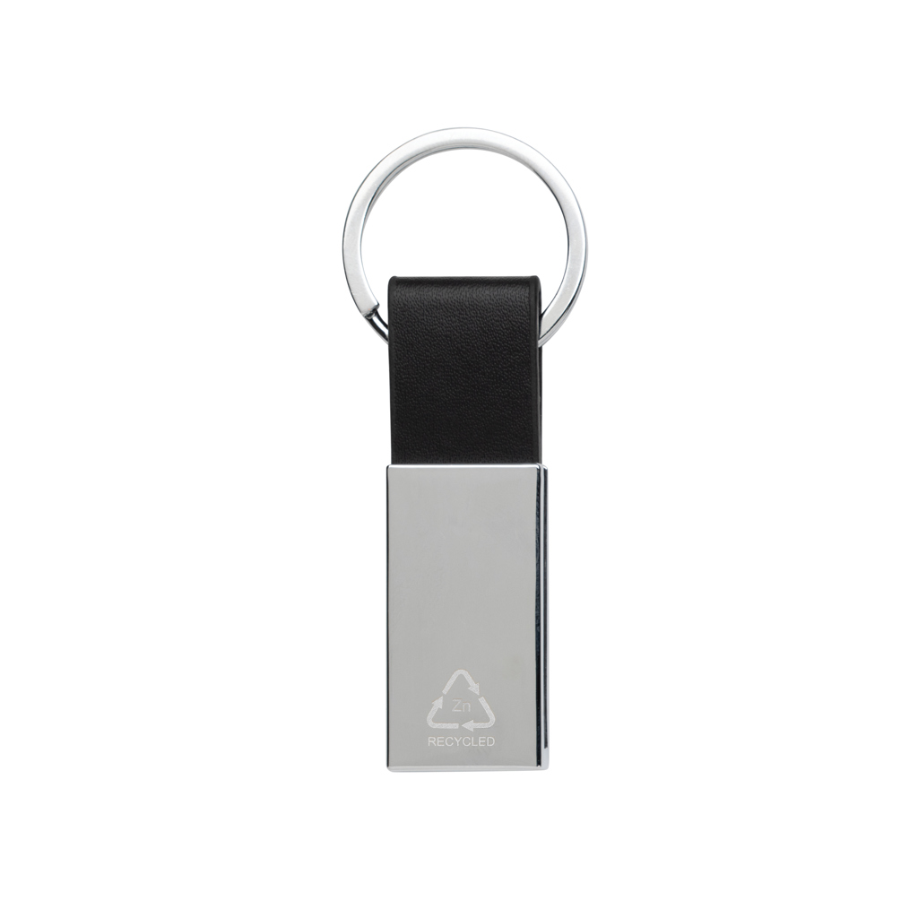 XD Collection Schlüsselanhänger PU aus RCS-recycelter Zinklegierung — mit Lasergravur XD Collection Schlüsselanhänger PU aus RCS-recycelter Zinklegierung — mit Lasergravur